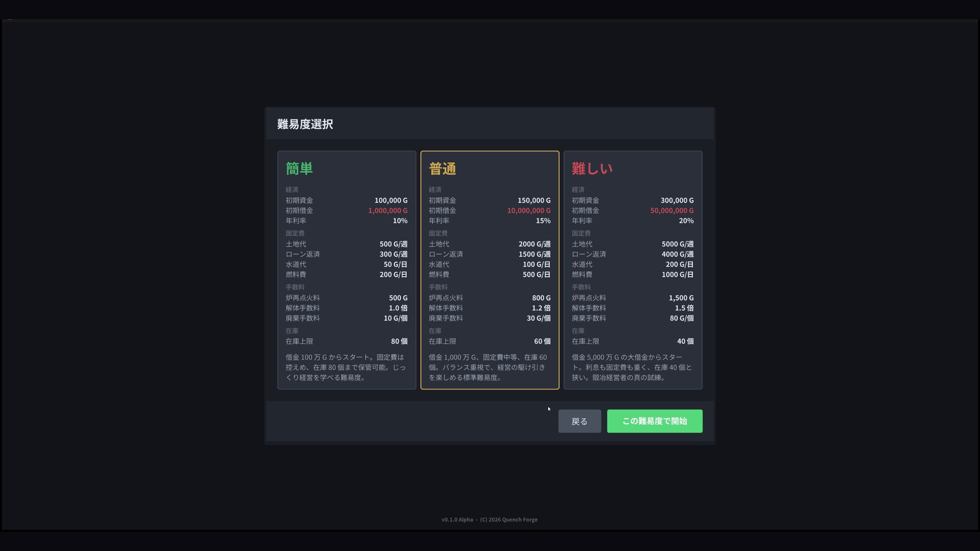 Difficulty select